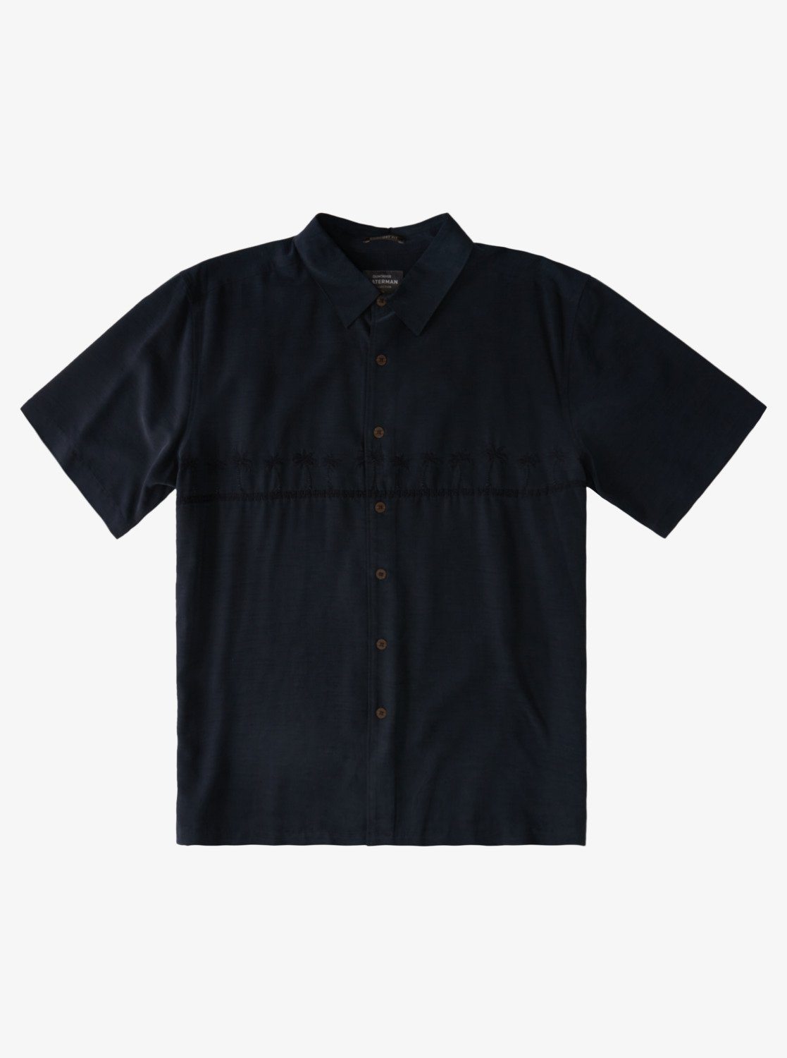 Image of Waterman Tahiti Palms Premium Anti-Wrinkle Shirt - Black