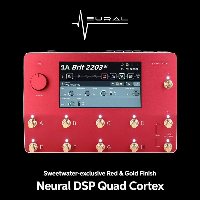 Sweetwater-exclusive Red & Gold Finish Neural DSP Quad Cortex