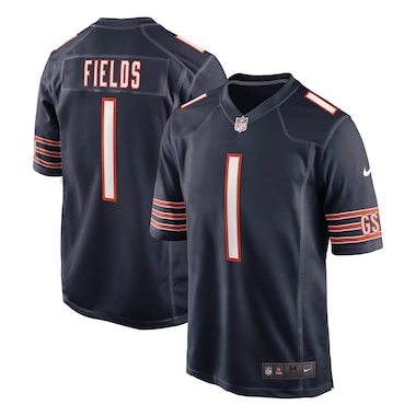 Nike Justin Fields Chicago Bears Navy 2021 NFL Draft First Round Pick Game Jersey