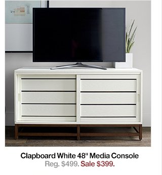 Clapboard White 48“ Media Console