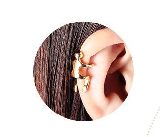 1 Pc Gold Silver Color Human Wrap Cartilage Earrings No Piercing Ear Climber Earrings for Women