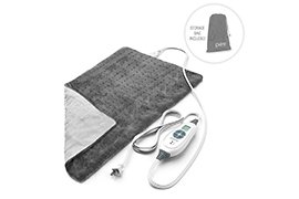 PureRelief XL 12 x 24 Heating Pad (6 Temperature Settings & Bundled Storage Bag)