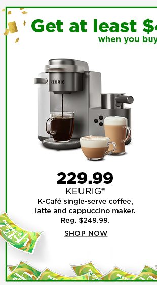 229.99 keurig k-cafe single serve coffee, latte and cappuccino maker. shop now.