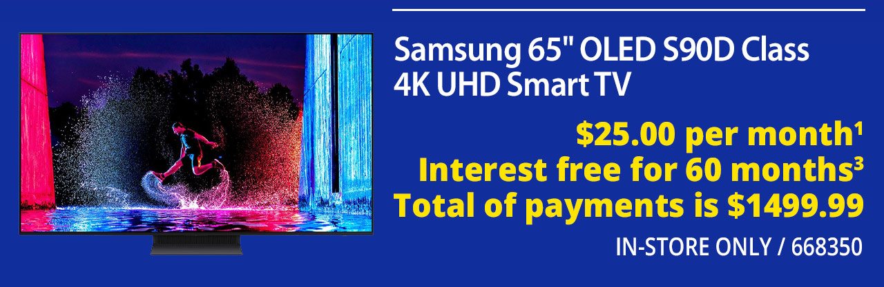 Samsung QN65S90DAFXZA 65 Class 4K Ultra HD Smart OLED TV