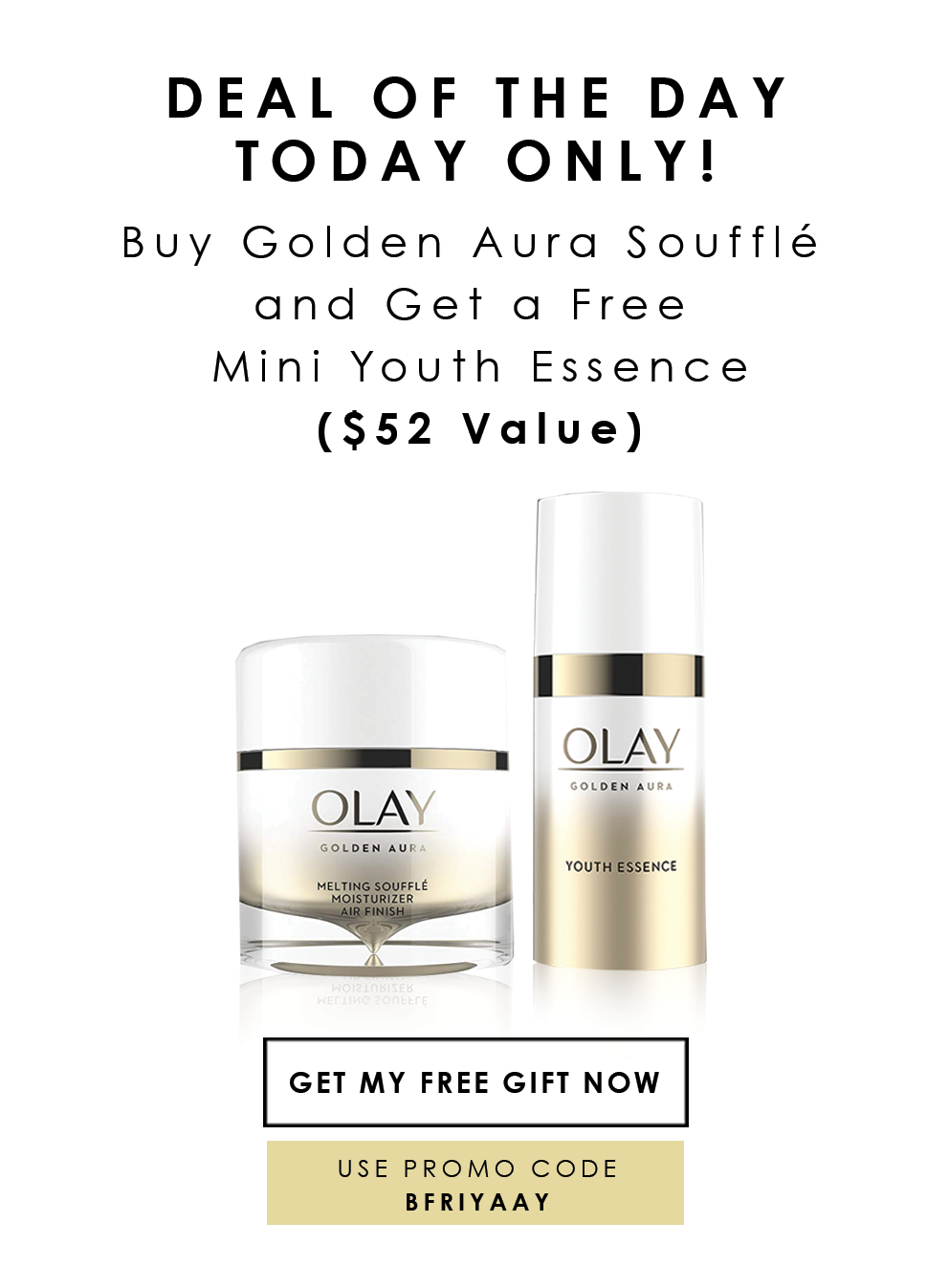 Deal of the day: Buy Golden Aura Souffle and get a free mini youth essence