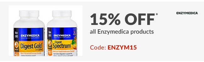 15% off* all Enzymedica products