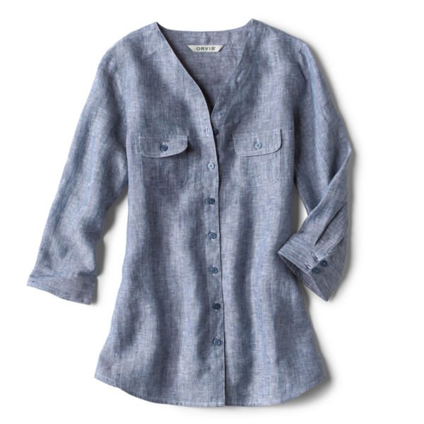 Lightweight Linen Three-Quarter-Sleeved Shirt