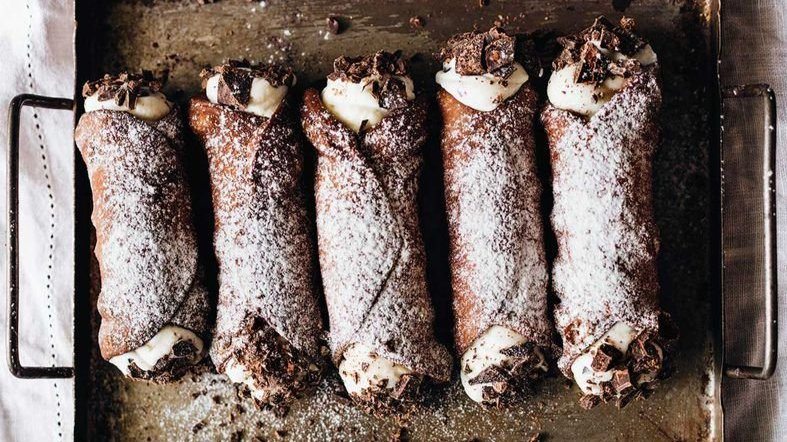 Ginger and Cocoa Nib Cannoli