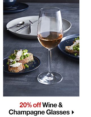 20% off Wine & Champagne Glasses