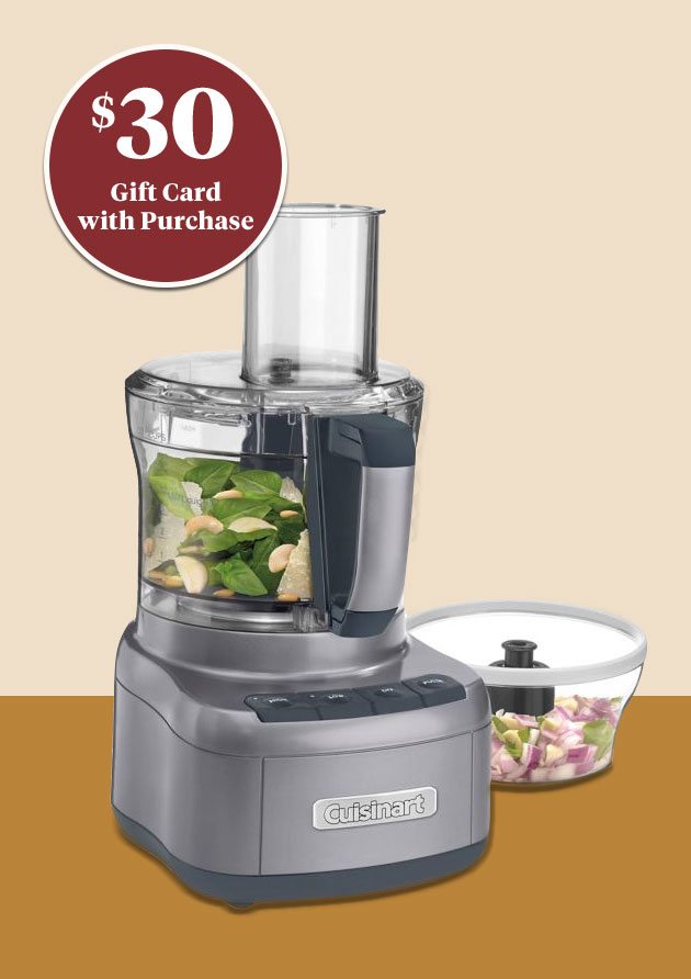 EXCLUSIVELY OURS℠ NEW! Cuisinart® Elemental 8-Cup Food Processor with 3-Cup Bowl in Gunmetal - $30 Gift Card with Purchase