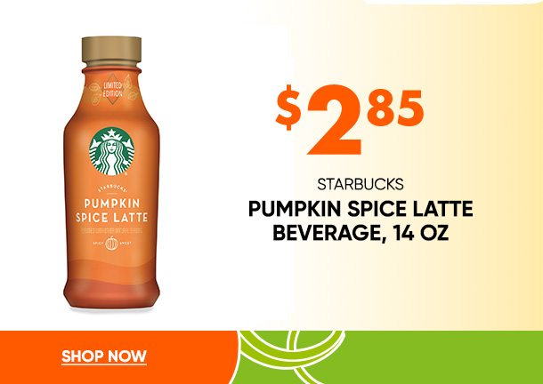 Pumpkin Spice Latte Beverage
