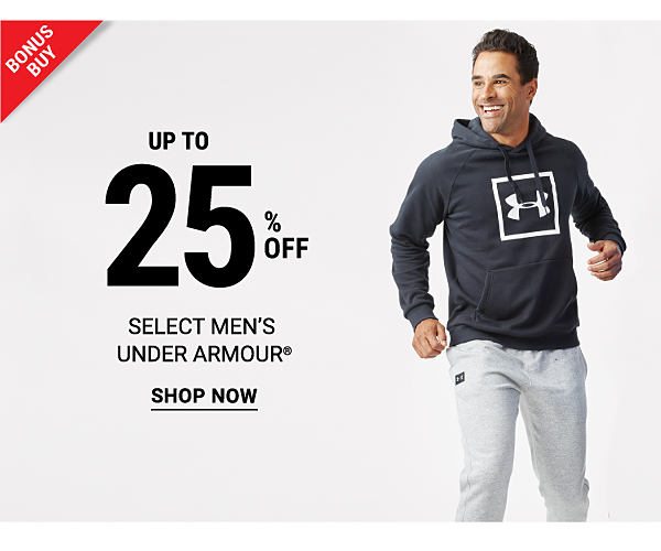 Bonus Buy - Up to 25% off select men's Under Armour®. Shop Now.