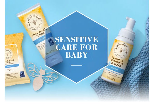 NEW Burt's Bees Baby Sensitive Skin Care