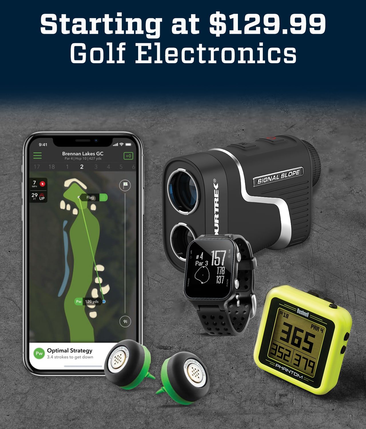 Starting at $129.99 golf electronics