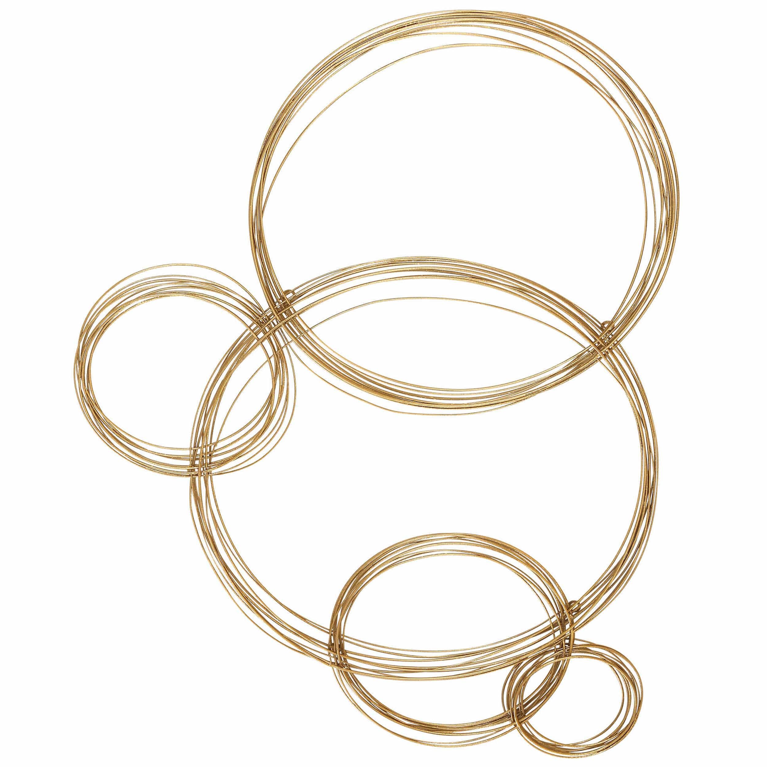 Image of Golden Bubbles Metal Wall Decor