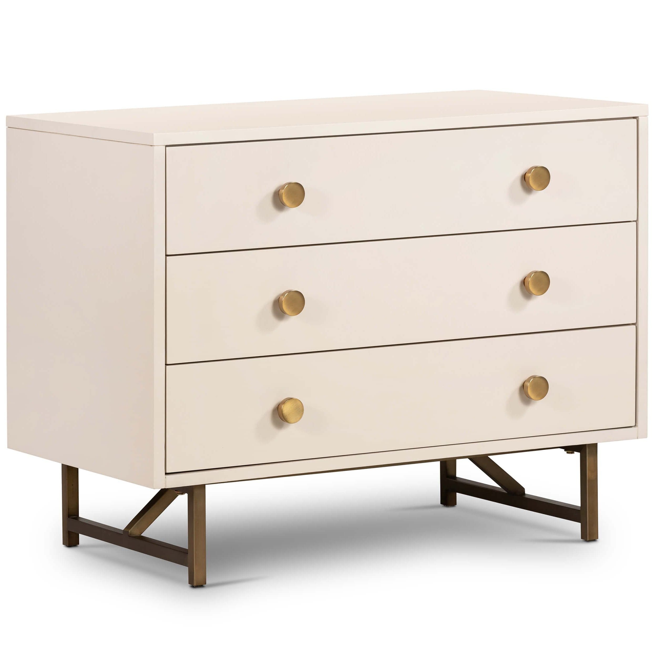 Image of Van Rectangular Nightstand, Alabaster