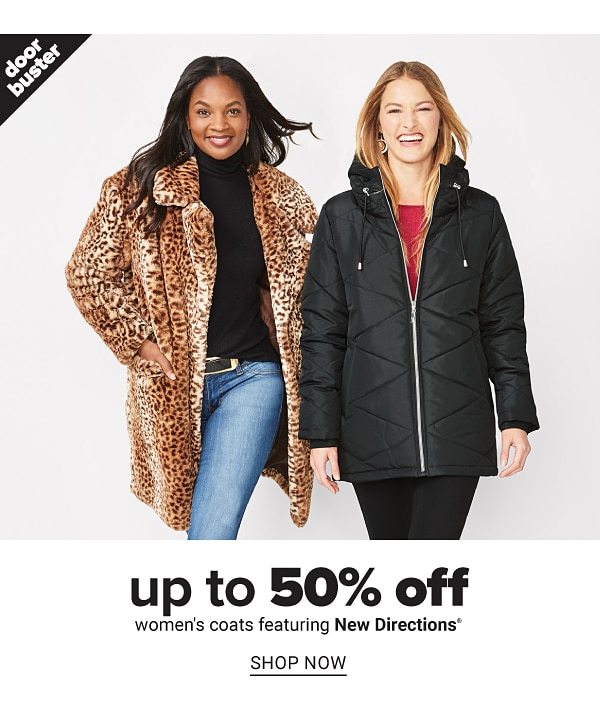 up to 50% off women's coats featuring New Directions - Shop Now