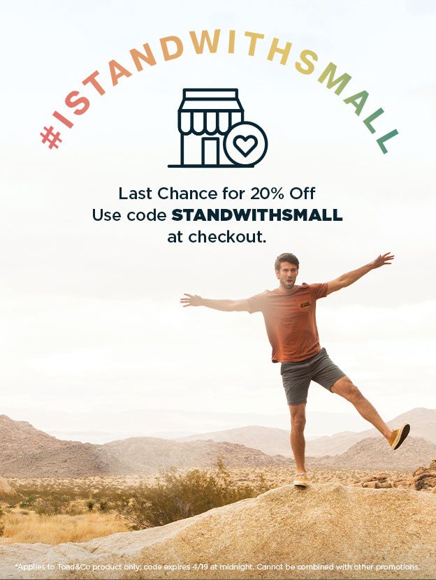 During this uncertain time, we've been connecting with other mission-driven brands who share our common goal: prove that businesses can do great things for the world. Though many of us are typically competitors, we are banding together in support of one another.   By now, you've ordered beans from your neighborhood coffee spot or bought gift cards to your favorite restaurant. We want your next purchase to feel just as good. Use discount code STANDWITHSMALL and support do-good brands. Today, more than ever, your purchase matters.