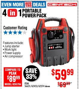 View 4-in-1 Jump Starter with Air Compressor