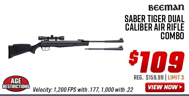 Beeman Saber Tiger Dual Caliber Air Rifle Combo