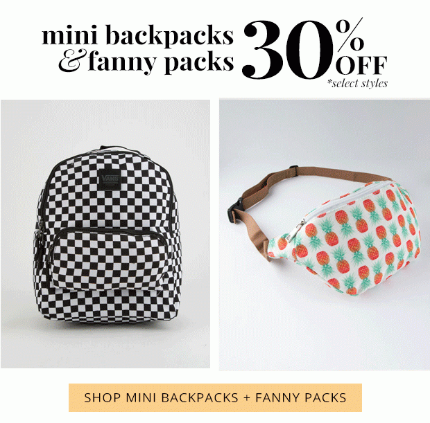 Shop Mini Backpacks + Fanny Packs