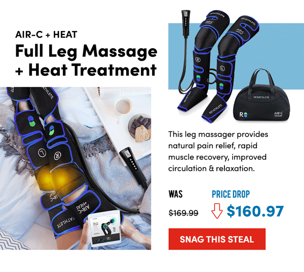 Air-C & Heat Full Leg Massager | Snag This Steal