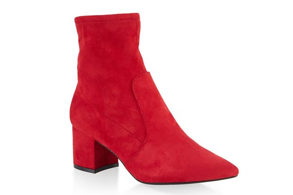 Pointed Toe Mid Block Heel Booties