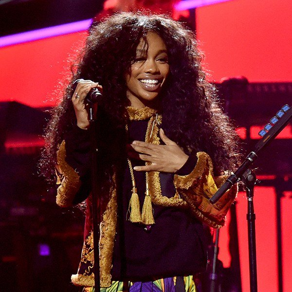 SZA onstage at the 2018 Grammys