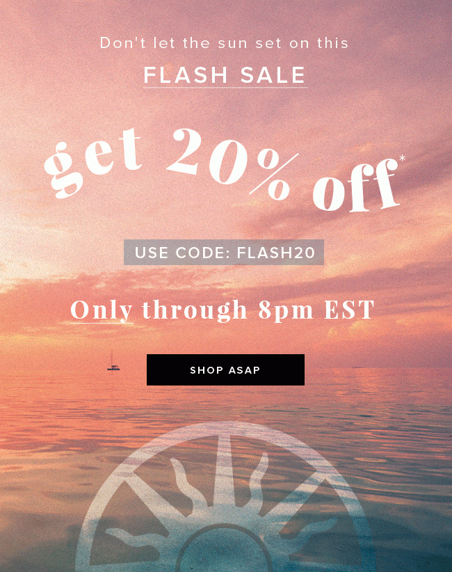 Get 20% off with code “FLASH20” plus get free shipping on all orders.