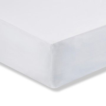 Dorma 300 thread count 100% cotton sateen plain blush 32cm fitted sheet