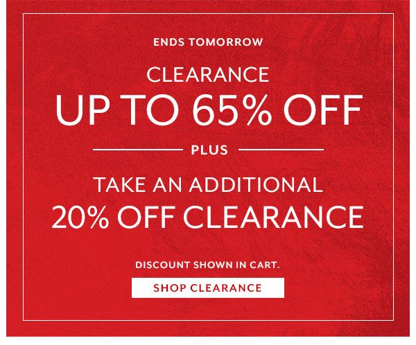 Take an Additional 20% Off Clearance