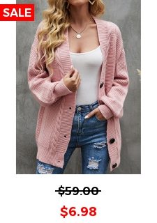 ROTITA Button Light Pink Long Sleeve Cardigan