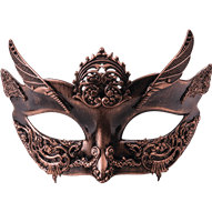 Ladies Bronze Steampunk Half Mask