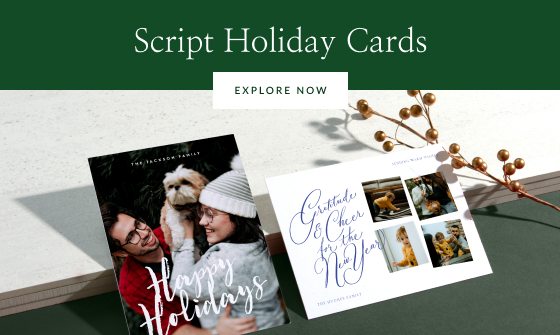 Script Holiday Cards