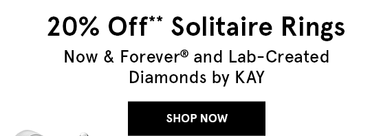 20% Off Solitaire Rings