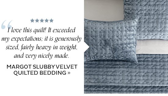 Margot Slubby Velvet Quilted Bedding