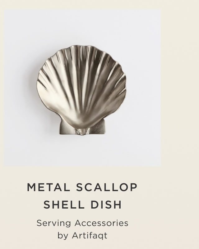 Metal Scallop Shell Dish