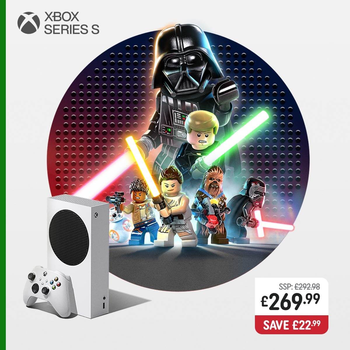 Xbox Series S Console & LEGO® Star Wars™: The Skywalker Saga Digital Game Bundle