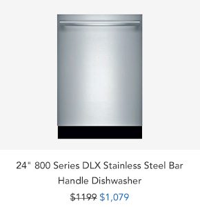 Shop Bosch 24 800 Series DLX Stainless Steel Bar Handle Dishwasher