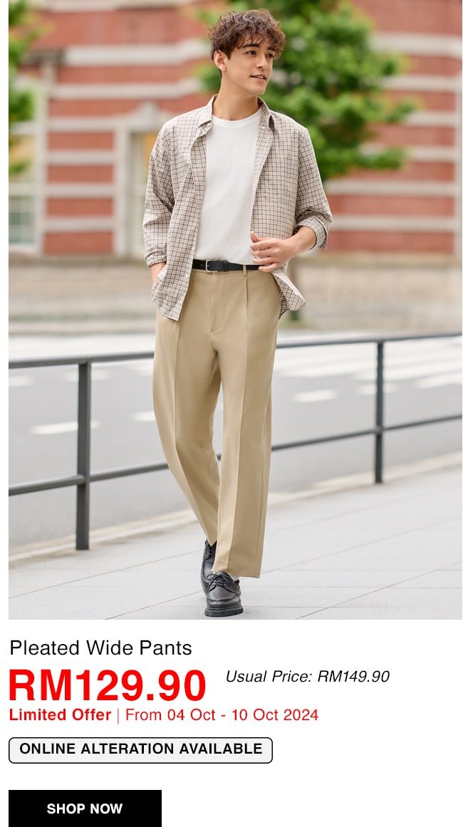 Pleated Wide Pants