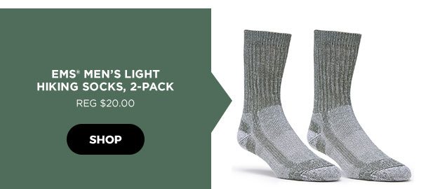 EMS Men's Light Hiking Socks, 2-Pack - Click to Shop