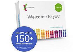 23andMe DNA Test Ancestry Personal Genetic Service (Includes At-home Saliva Collection Kit)