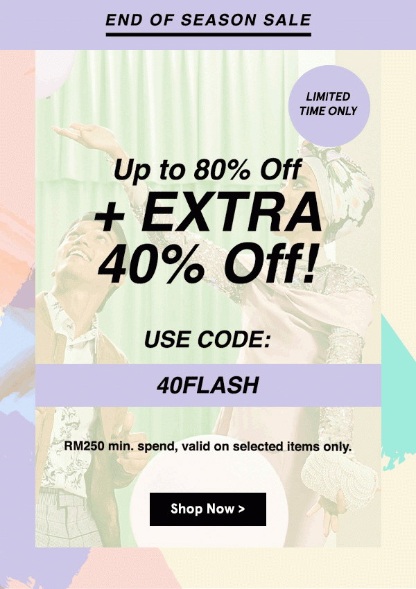 Limited Time Only: Up to 80% Off + Extra 40% Off!