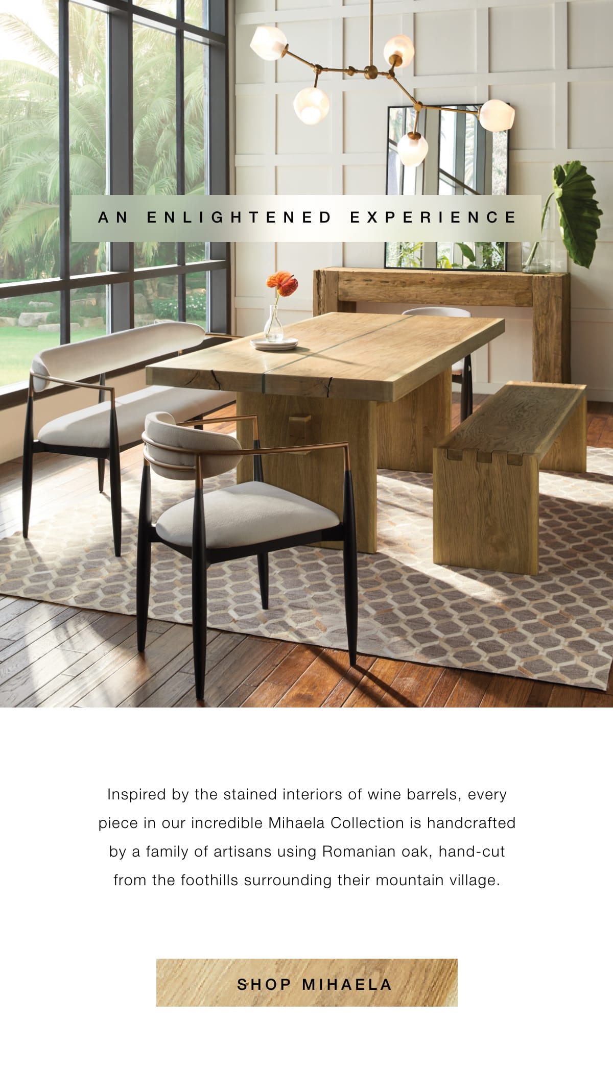 Inspired by the stained interiors of wine barrels. Shop Mihaela collection