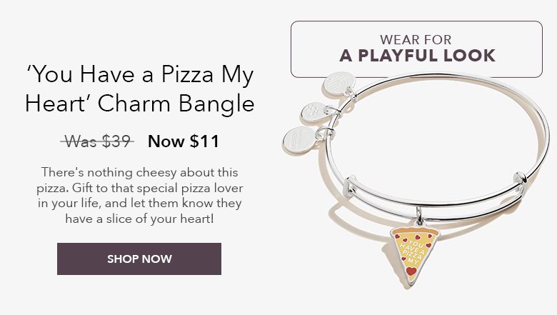 'You Have a Pizza My Heart' Charm Bangle | Shop Now