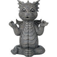 Meditating Dragon Garden Statue