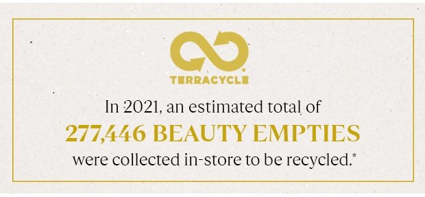 227,446 BEAUTY EMPTIES RECYCLED WITH TERRACYCLE*