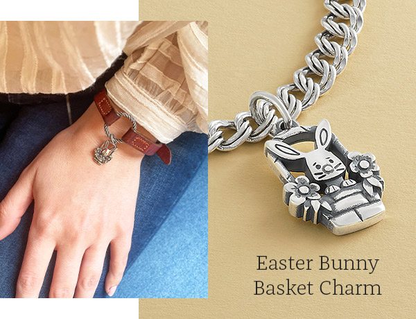 Easter Bunny Basket Charm