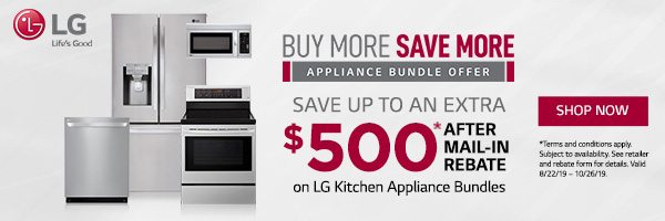 Save an extra $500 with LG