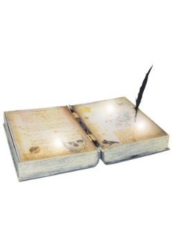 Spellbook with Moving Feather Decoration